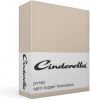 Cinderella Jersey Split topper Hoeslaken 100% Gebreide Jersey Katoen Lits jumeaux(180x200/210 Cm) Silver Sand online kopen