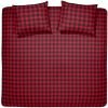 Damai Timber Flanel Dekbedovertrek Lits jumeaux(260x200/220 Cm + 2 Slopen) Flanel Red online kopen