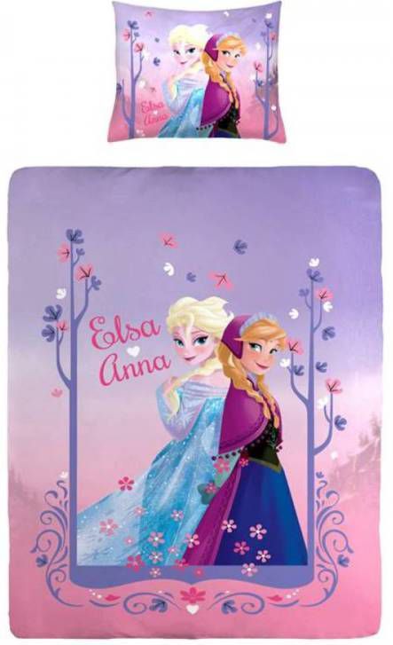 Verhoog jezelf Herdenkings Dhr Disney Frozen Dekbedovertrek 100% Katoen 1-persoons (140x200 Cm + 1 Sloop)  1 Stuk (60x70 Cm) Roze - Dekbedovertrekshoponline.be