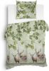 Lion Beddenshop Heckett & Lane Tobias Flanel Dekbedovertrek 1 persoons(140x200/220 Cm + 1 Sloop) Flanel Fern Green online kopen