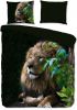 Pure dekbedovertrek Lion groen 200x200/220 cm Leen Bakker online kopen