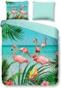 Pure Flamingo Dekbedovertrek Lits jumeaux(240x200/220 Cm + 2 Slopen) Microvezel Multi online kopen
