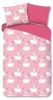 Good Morning kinderdekbedovertrek Whisper roze 140x200/220 cm Leen Bakker online kopen